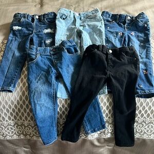 Cat & Jack, Garanimals, Freestyle Revolution Girl Jeans Lot Sz 2T